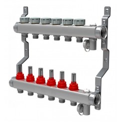 Коллектор распределительный Royal Thermo 1 на 6 контуров, с расходомерами RTE 52.106"
