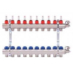 Коллектор распределительный Uni-Fitt 1 10 выходов, с расходомерами и термостатическими вентилями 440E4310"