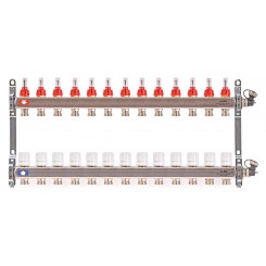 Коллектор распределительный Uni-Fitt 1 13 выходов, с расходомерами и термостатическими вентилями 450I4313"