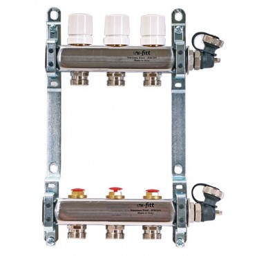 Коллектор распределительный Uni-Fitt 1 3 выхода, с регулировочными и термостатическими вентилями 451I4303"