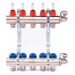 Коллектор распределительный Uni-Fitt 1 5 выходов, с расходомерами и термостатическими вентилями 440E4305"