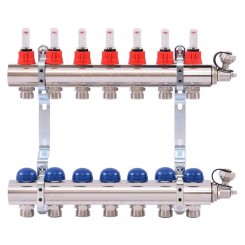 Коллектор распределительный Uni-Fitt 1 7 выходов, с расходомерами и термостатическими вентилями 440E4307"
