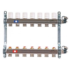 Коллектор распределительный Uni-Fitt 1 7 выходов, с регулировочными и термостатическими вентилями 451I4307"