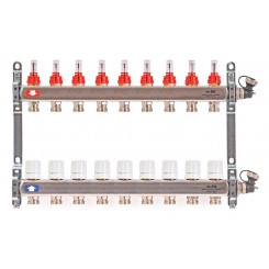 Коллектор распределительный Uni-Fitt 1 9 выходов, с расходомерами и термостатическими вентилями 450I4309"