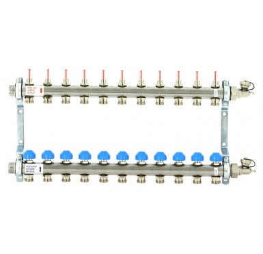 Коллектор распределительный Uni-Fitt Н 1 11 выходов, с расходомерами и термостатическими вентилями 455W4311"