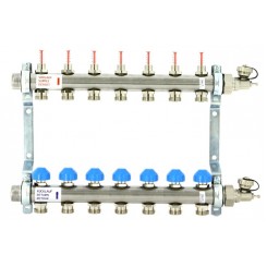 Коллектор распределительный Uni-Fitt Н 1 7 выходов, с расходомерами и термостатическими вентилями 455W4307"