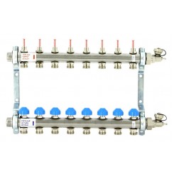 Коллектор распределительный Uni-Fitt Н 1 8 выходов, с расходомерами и термостатическими вентилями 455W4308"