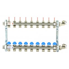 Коллектор распределительный Uni-Fitt Н 1 9 выходов, с расходомерами и термостатическими вентилями 455W4309"