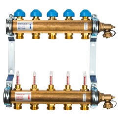 Коллектор Watts HKV/T-5 на 5 контуров, с расходомерами 10004199