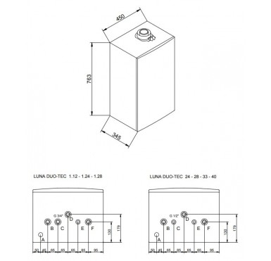 Газовый конденсационный двухконтурный настенный котел Baxi Luna Duo-tec+ 28