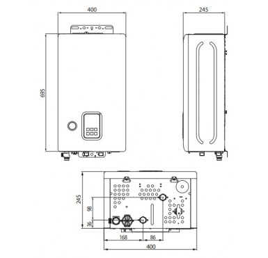 Котел электрический настенный одноконтурный Navien EQB 18HW