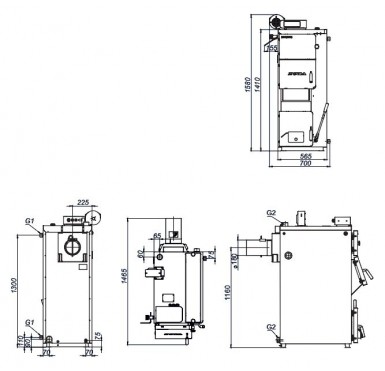 Котел твердотопливный ZOTA Magna - 35 кВт