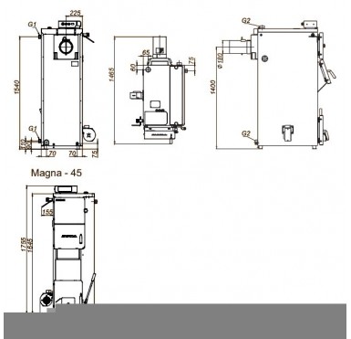 Котел твердотопливный ZOTA Magna - 45 кВт