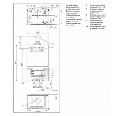 Настенный газовый конденсационный двухконтурный котел Vaillant ecoTEC pro VUW INT IV 346/5-3 H